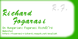 richard fogarasi business card